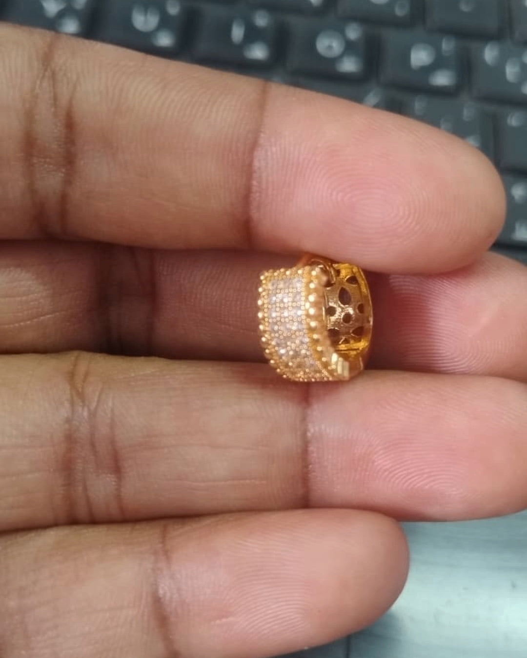 Veloura Pavé Luxe Gold Huggie Earrings | Gold Plated | Premium Quality