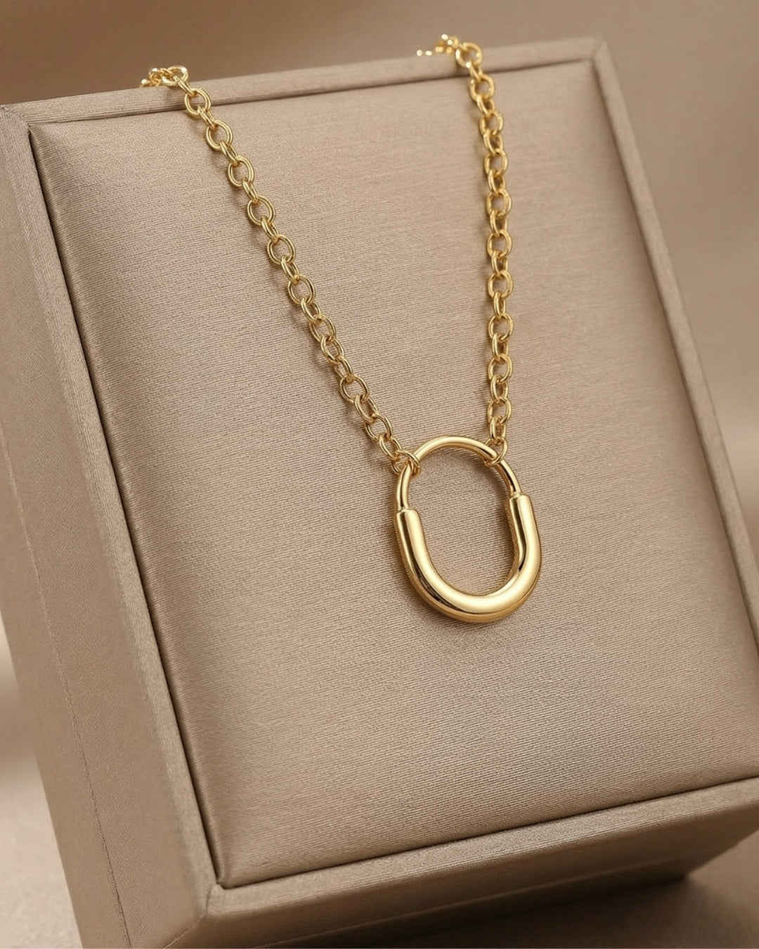 Gold Plated Oval Link Chain Necklace for Women | Stainless Steel Gold Plated | Anti-tarnish Necklace | Daily wear | TE-GPC-0511-030