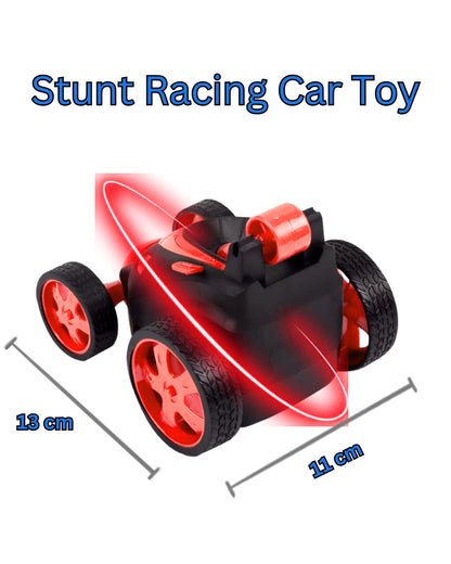 360° Rechargeable RC Stunt Car with LED Lights & Remote Control for Kids