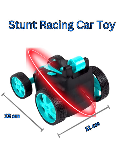 360° Rechargeable RC Stunt Car with LED Lights & Remote Control for Kids