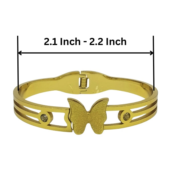 Gold Butterfly Bracelet | Premium Quality | Elegant Kids Jewelry | Stainless Steel Gold Plated | Anti-tarnish | Daily wear | TE-GPKB-2311-003