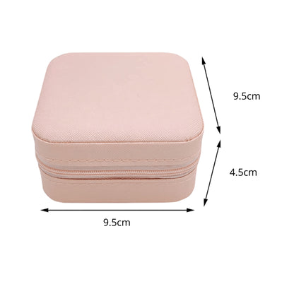 Travel Small Jewelry Organizer Box with Ring & Necklace Storage