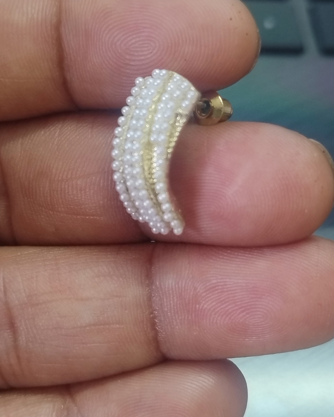 Tiny Pearl Cluster Earrings