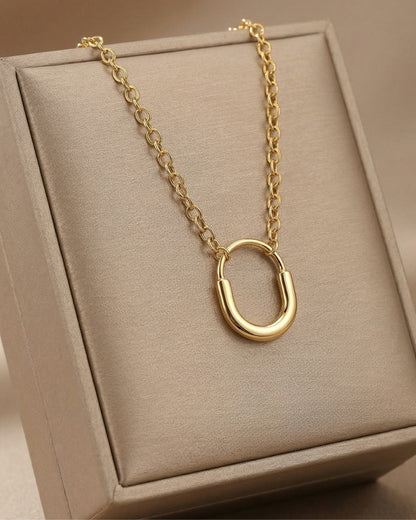 Gold Plated Oval Link Chain Necklace for Women | Stainless Steel Gold Plated | Anti-tarnish Necklace | Daily wear | TE-GPC-0511-030