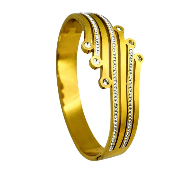 Galaxy bracelet | Stainless Steel Gold Plated | Women Anti-tarnish bracelet | Kada Bracelet | TE/GPK/2510/001