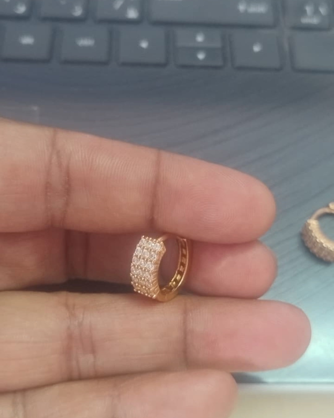 Spark Pavé Hoop Earrings | Gold Plated | Premium Quality