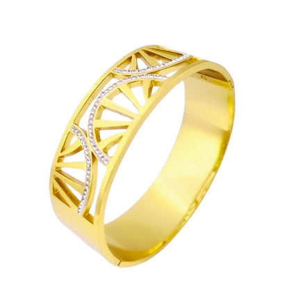 Sunrise Bracelet | Stainless Steel Gold Plated | Women Anti-tarnish bracelet | Kada Bracelet | TE/GPK/2510/003