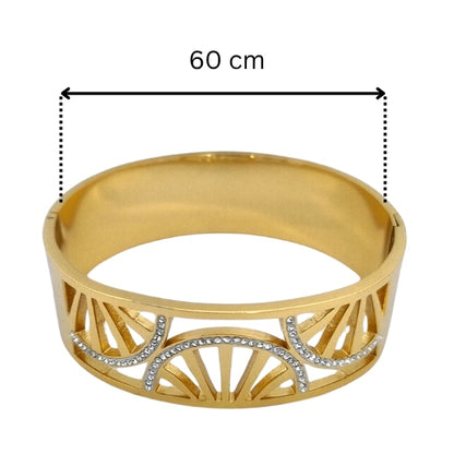 Sunrise Bracelet | Stainless Steel Gold Plated | Women Anti-tarnish bracelet | Kada Bracelet | TE/GPK/2510/003