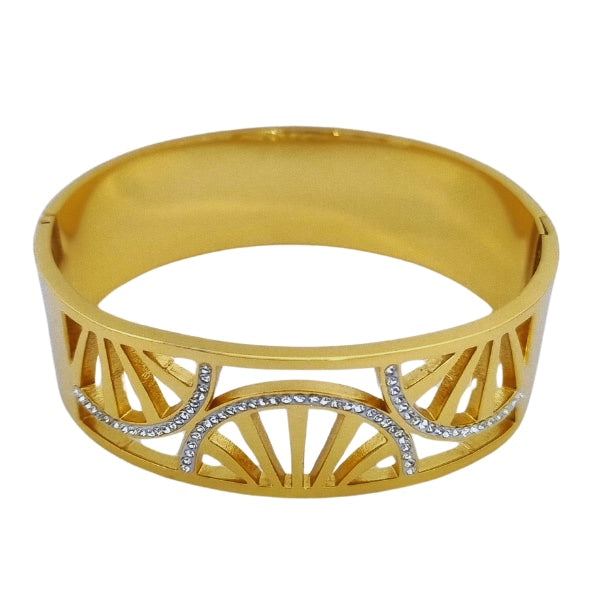 Sunrise Bracelet | Stainless Steel Gold Plated | Women Anti-tarnish bracelet | Kada Bracelet | TE/GPK/2510/003