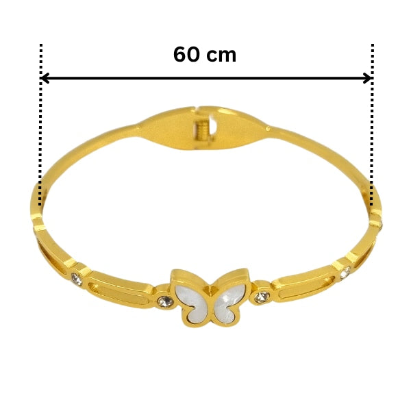 Single butterfly bracelet | Stainless Steel Gold Plated | Women Anti-tarnish bracelet | Kada Bracelet | TE/GPK/2510/002