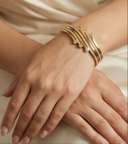 Galaxy bracelet | Stainless Steel Gold Plated | Women Anti-tarnish bracelet | Kada Bracelet | TE/GPK/2510/001